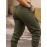 Solid Flap Pocket Jogger Cargo Pants, Casual Drawstring Pants For Spring & Fall, Women's Clothing